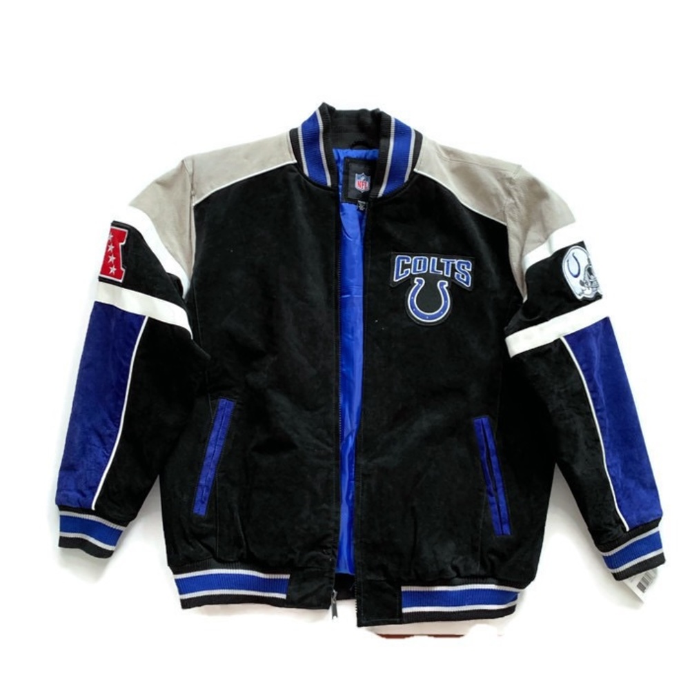 NFL Indianapolis Colts Suede Leather Coat